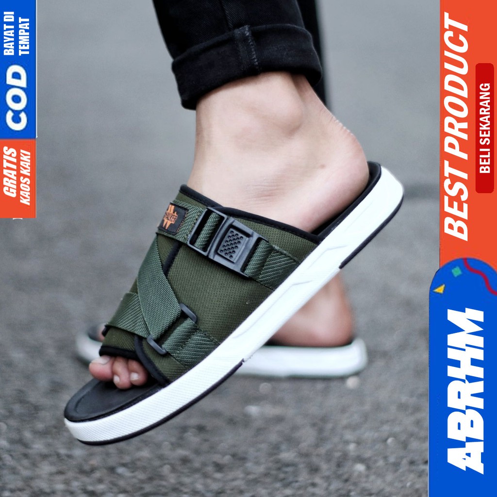 ABRHM x CESTER Sandal Slide Pria Sandal Slop Pria Original Distro Sendal Selop Cowok / Cowo Kekinian