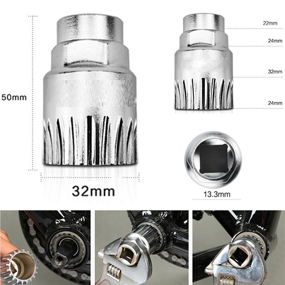 Ygrette - PAKET 4 in 1 Perlengkapan Reparasi Rantai Sepeda Bicycle Chain Socket Tool Set bb chain cutter bottom bracket pedal crank removal tool repair