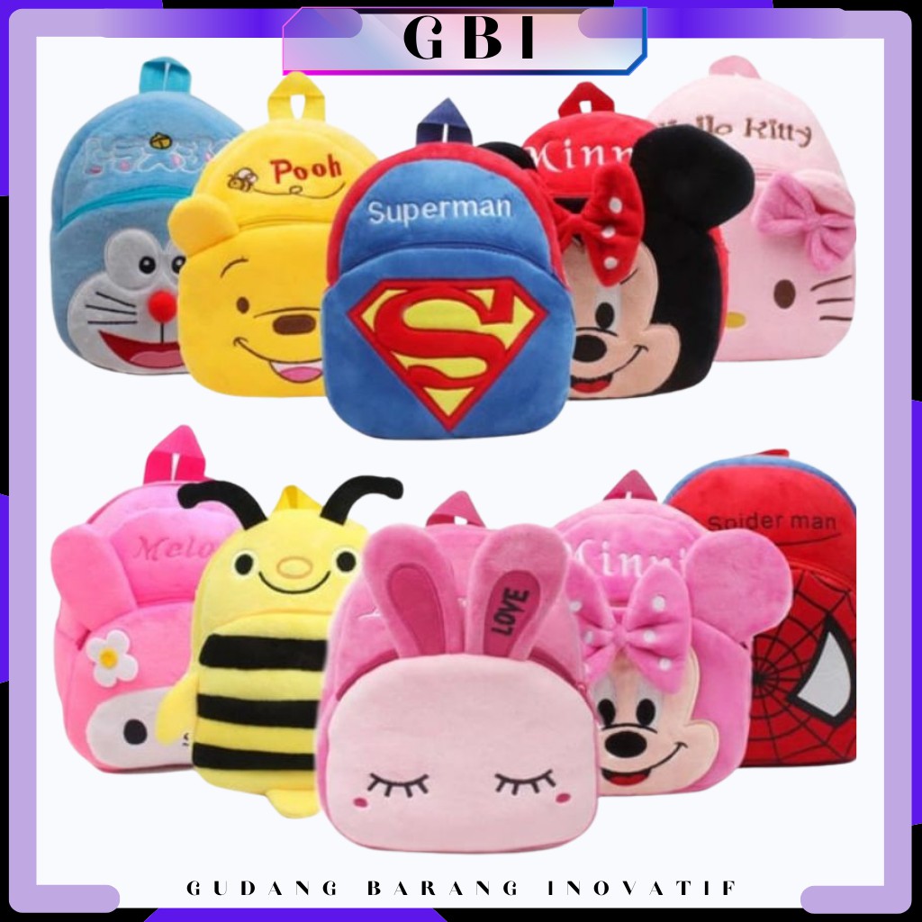 gbi tas ransel anak karakter tas anak sekolah karakter fashion import