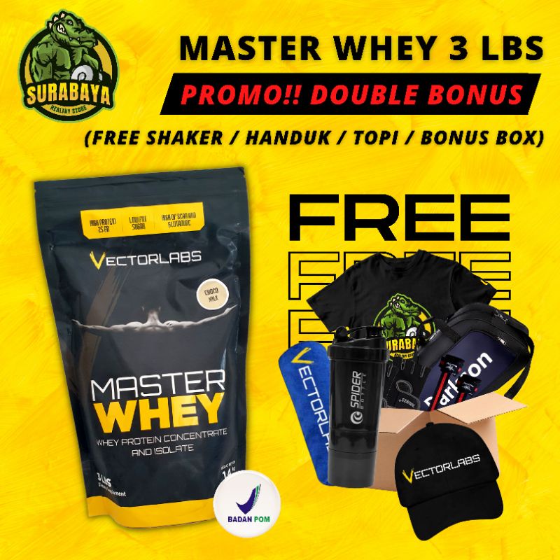 Jual VECTORLABS MASTER WHEY PROTEIN ISOLATE 3 LBS MASTERWHEY BLEND 3LBS