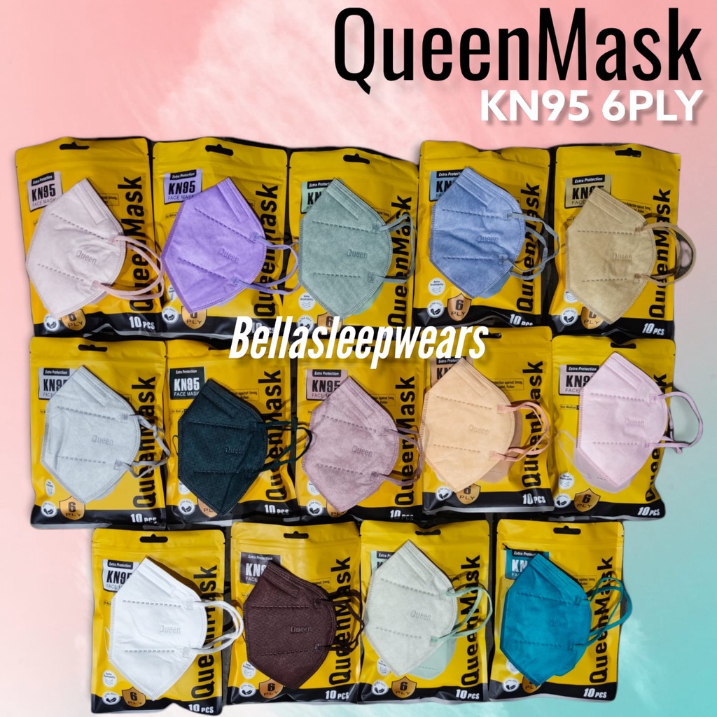 KN95 6PLY QUEEN MASK - MASKER KN95 6PLY PREMIUM QUEENMASK ORIGINAL KEMENKES DISPOSABLE FACE MASK KN95