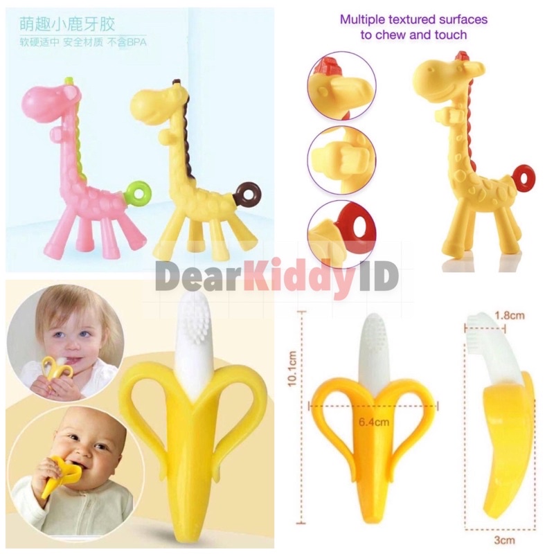 DK Teether Giraffe / Gigitan Jerapah Bayi Anak / Teether Gelang