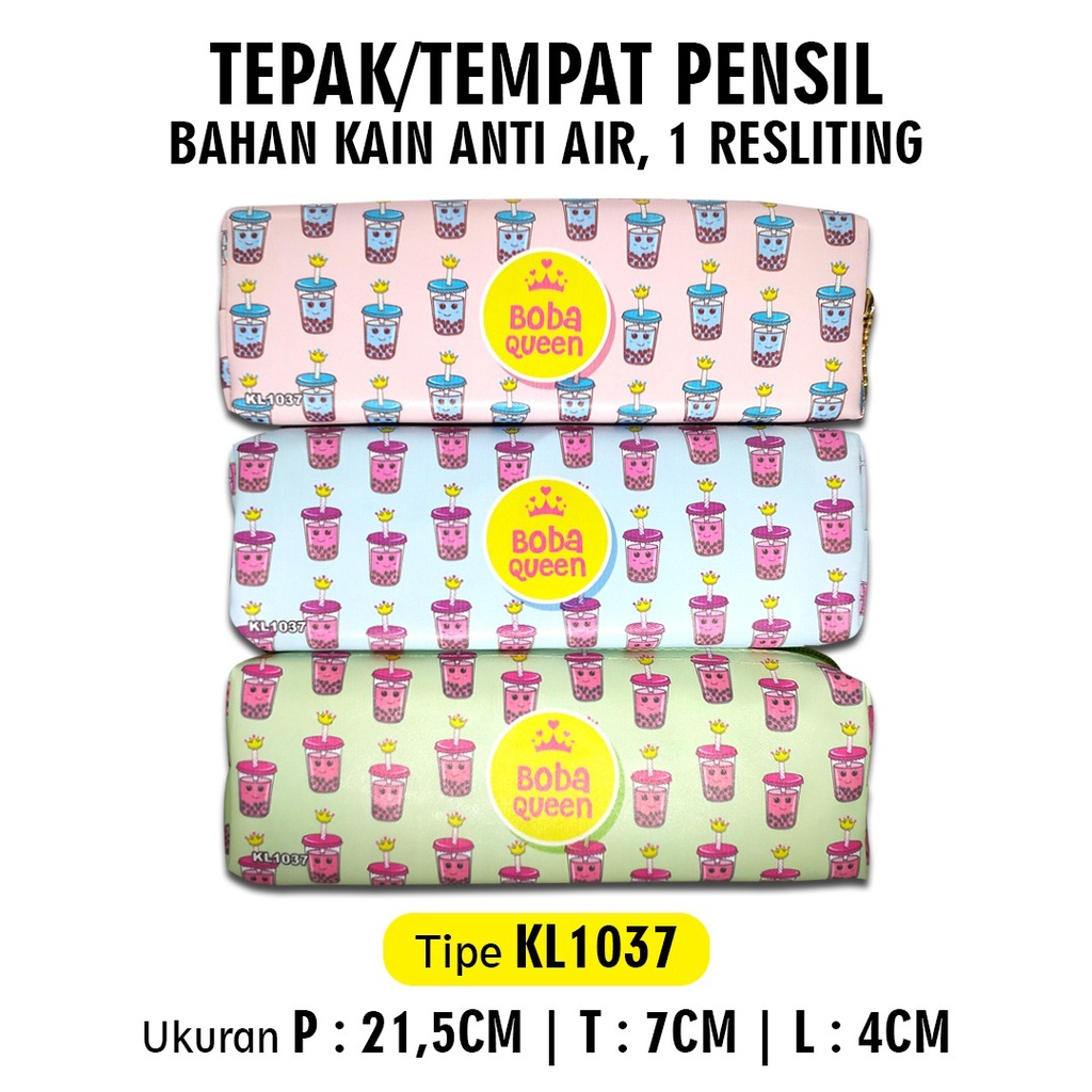

KOTAK PENSIL RESLETING / KOTAK PENSIL POUCH / MOTIF BOBA QUEEN KL1037