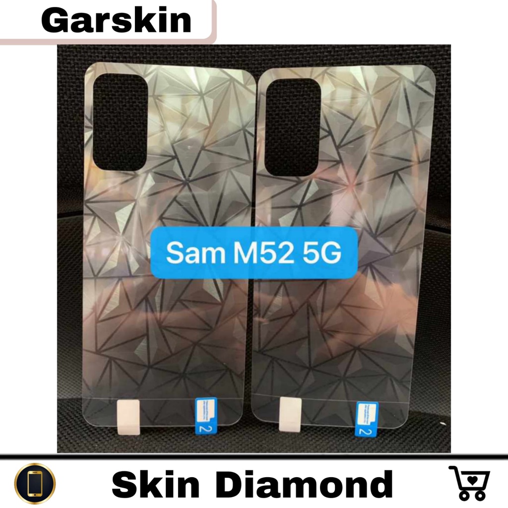 Skin Diamond SAMSUNG M52 5G Anti Gores Belakang Garskin Design Skin Back Diamond 3D