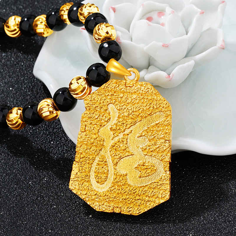 Kalung Rantai Emas Asli Kadar 375 Dengan Liontin Naga Untuk Pria