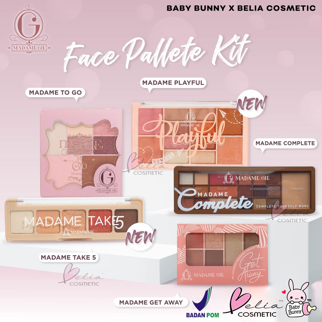 ❤ BELIA ❤ MADAME GIE To Go | GET AWAY Make Up Kit | Complete | Face Pallete | Take5 Palet wajah Madamegie getaway