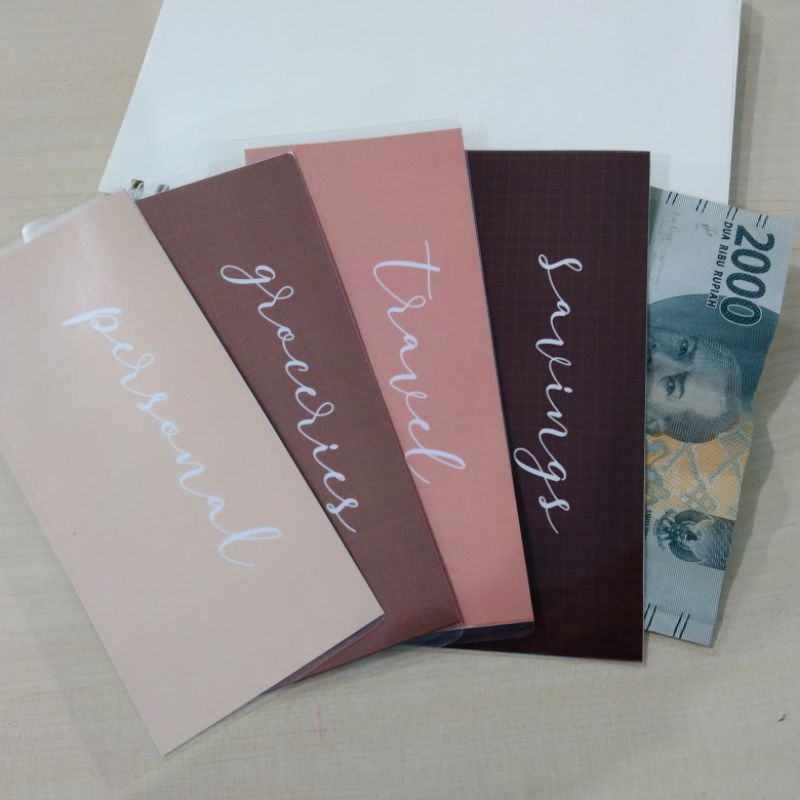 

Custom 4 lembar cash envelope/aplop tabungan