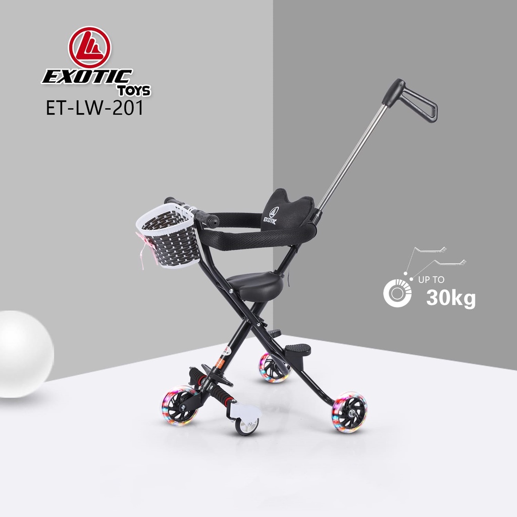 Stroler Anak Bayi Balita Kursi Dorong Micro Stroller Trike Exotic ET LW 201 Garansi SNI-1