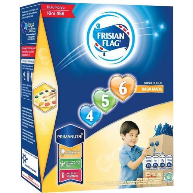 

Susu Bendera Frisian Flag 456 Vanila, Madu, Coklat 400gram