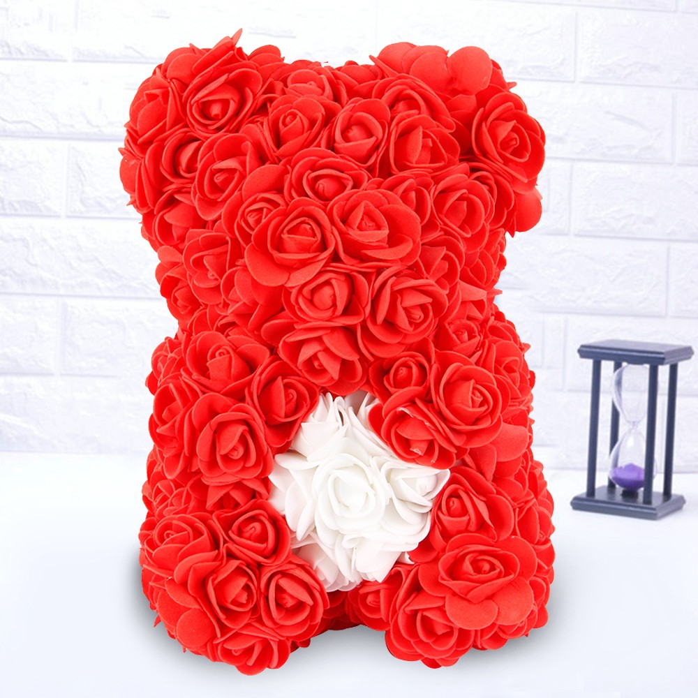 red rose bear