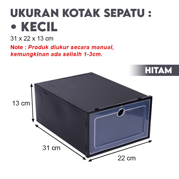 Kotak Sepatu Lipat Transparan Serbaguna Shoes Storage Box Organizer Rak Sepatu Plastik Premium GOSHOP88