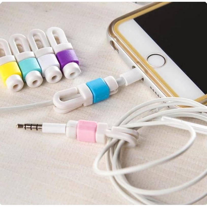 Pelindung Kabel Headphone Warna-Warni