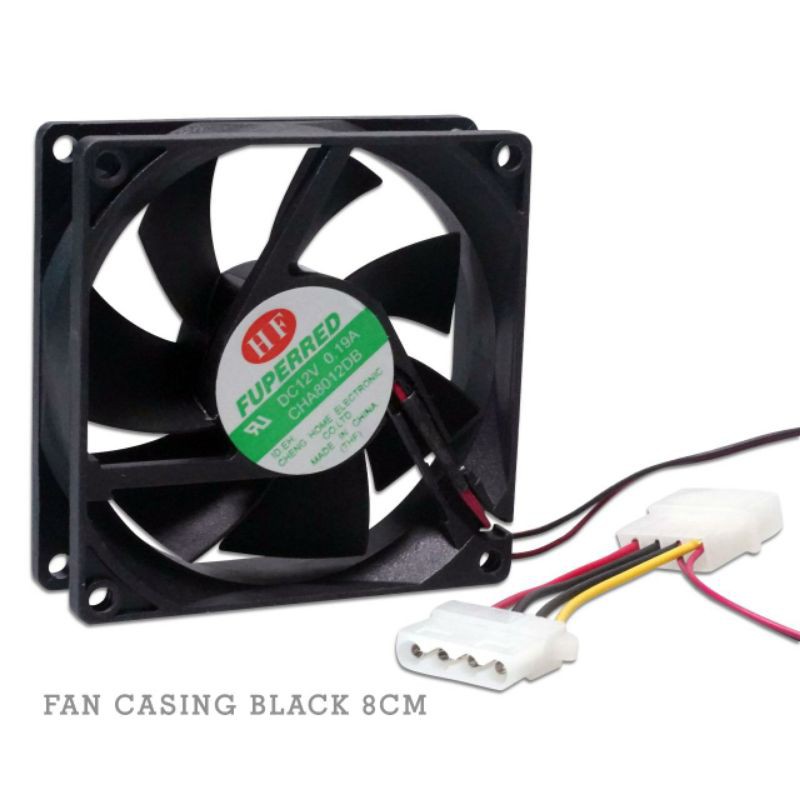 Fan Casing PC Komputer 8CM Hitam Fan cooler CPU 8cm hitam