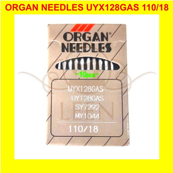 Jarum ORGAN UYx128 18 Japan Needles UY x 128 Overdeck Jahit Kam LEEN