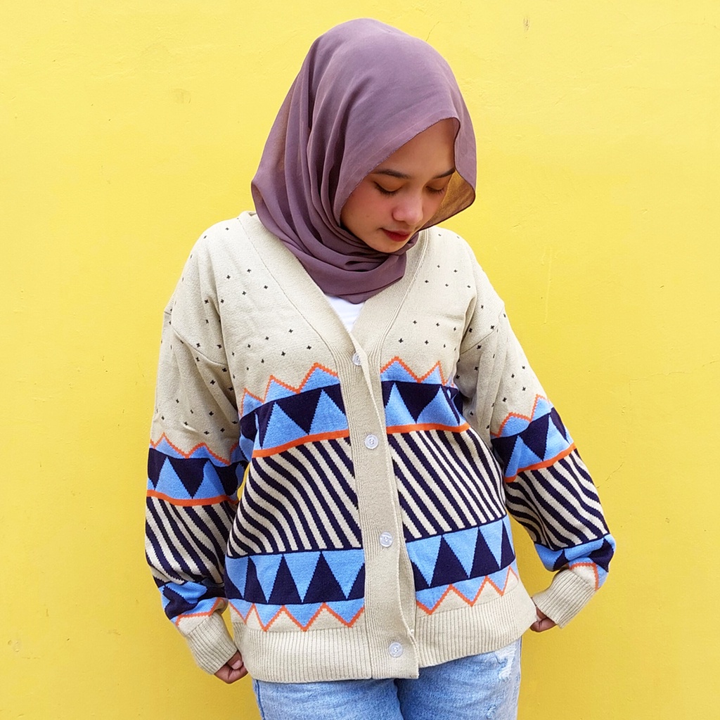 Tokomilkan - Cardigan Rajut Wanita PIRAMID PREMIUM | Cardy Rajut KOMPUTER Wanita