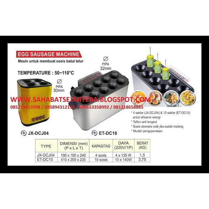 

Diskon Egg Hot Dog Baker Getra Et-Dc10 Hot List
