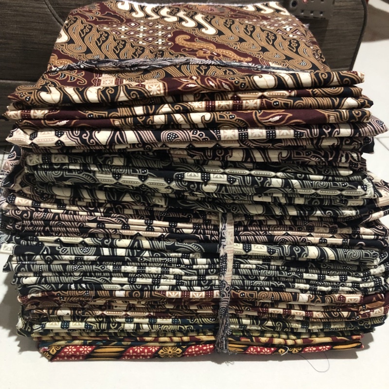 Kain Potongan Batik Katun 40’s AKM09 / Kain perca / Kain sisa sampel murah