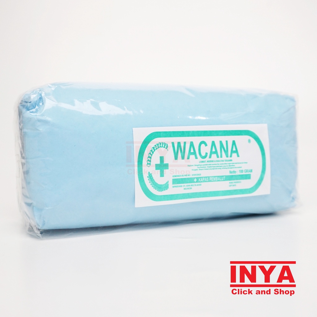 WACANA KAPAS PEMBALUT STERIL 100gr - Pembersih Luka P3K Medical Cotton