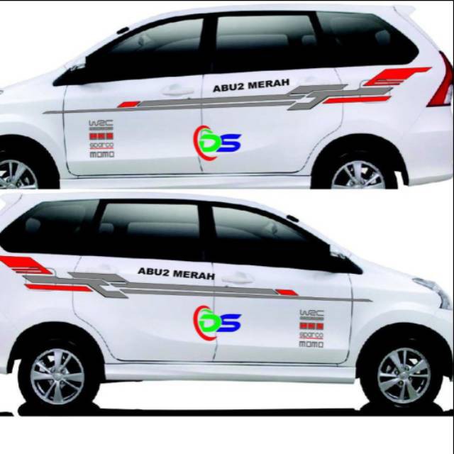 Promo sticker mobil sticker cutting aksesoris mobil toyota avanza stiker innova ertiga sigra xenia