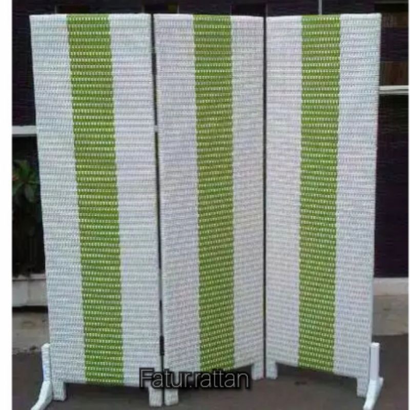 [FREE KAKI PENYANGGA] Sketsel / Partisi/ pembatas ruangan 3 Pintu Multifungsi
