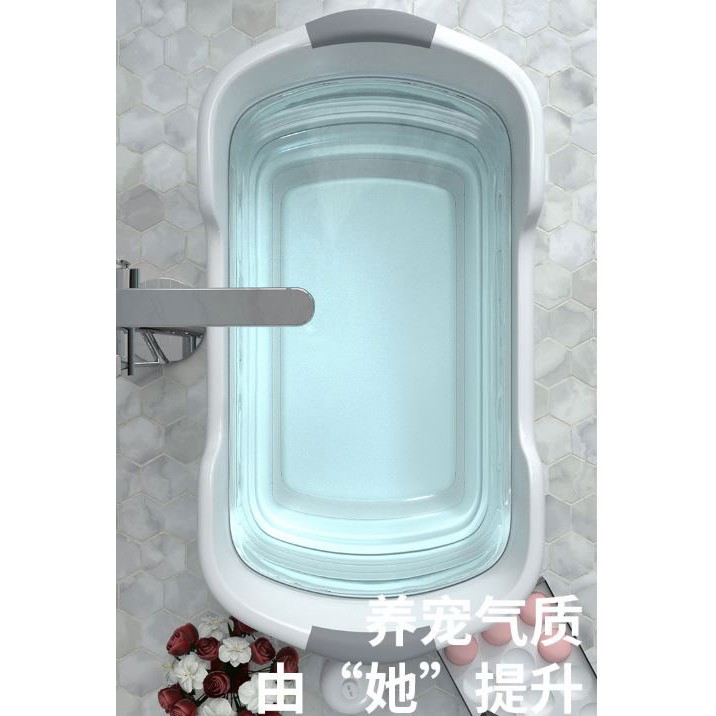 Bak Mandi Bayi Lipat Foldable Baby Bathtub 60 x 40CM - ZD009 - Gray