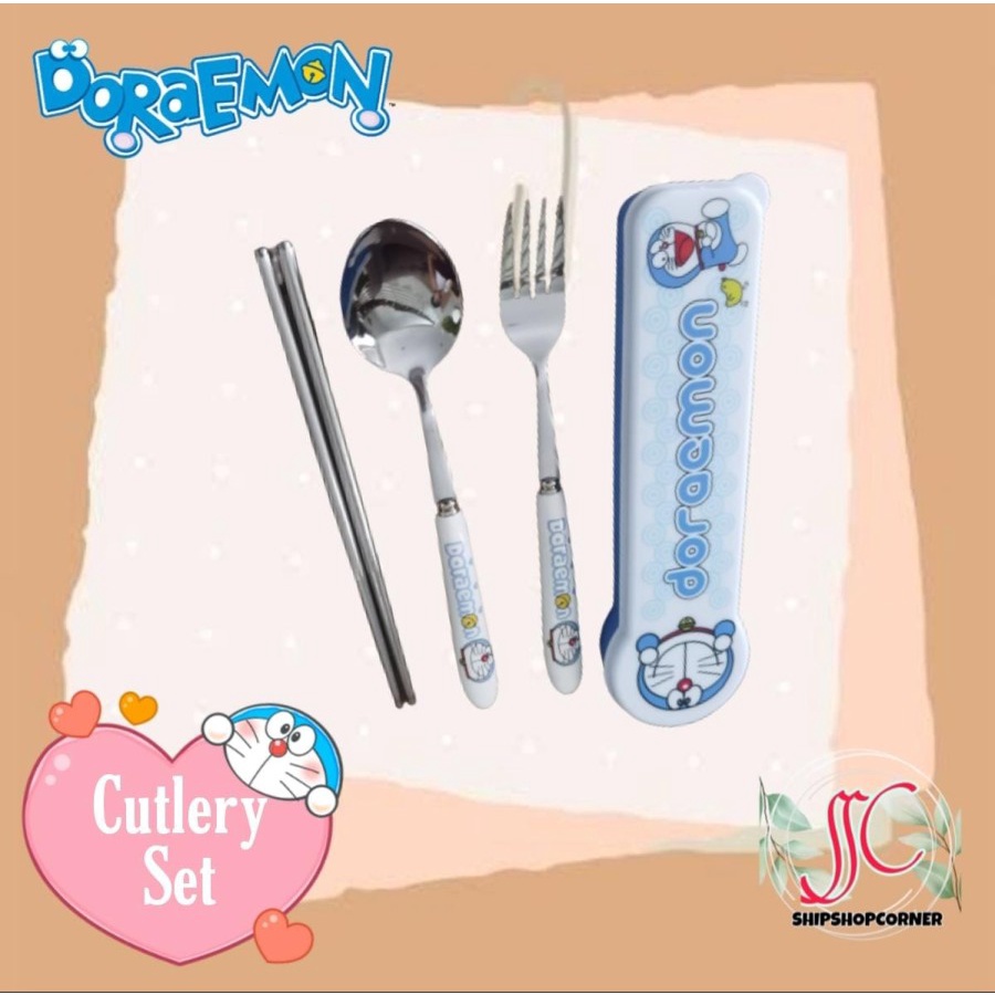 sendok garpu traveling stainless gagang Keramik/Travel Cutlery set