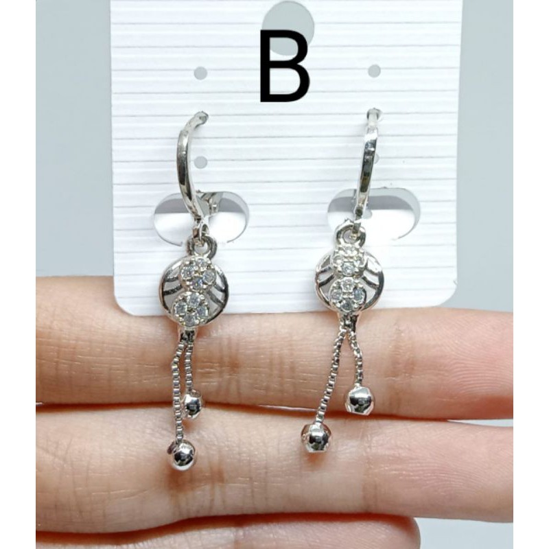 RJJ11. Anting xuping wanita lapis emas putih silver dgn mata zircon