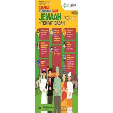 X Banner Protokol Kesehatan Ditempat Ibadah / bisa cod