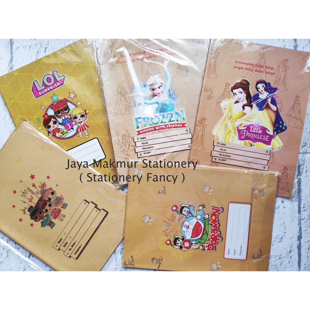 Sampul coklat kuarto karakter Kartun Cewek