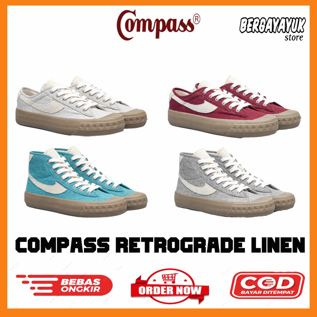 Sepatu Compass Retrograde Linen Sand/Dusk/Ash/Ocean - Original (BNIB)