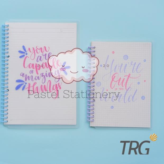

10.10 Promo >> DIY Cover Binder Loose Leaf Notebook A5 B5 Transparan Sampul Mika TRG