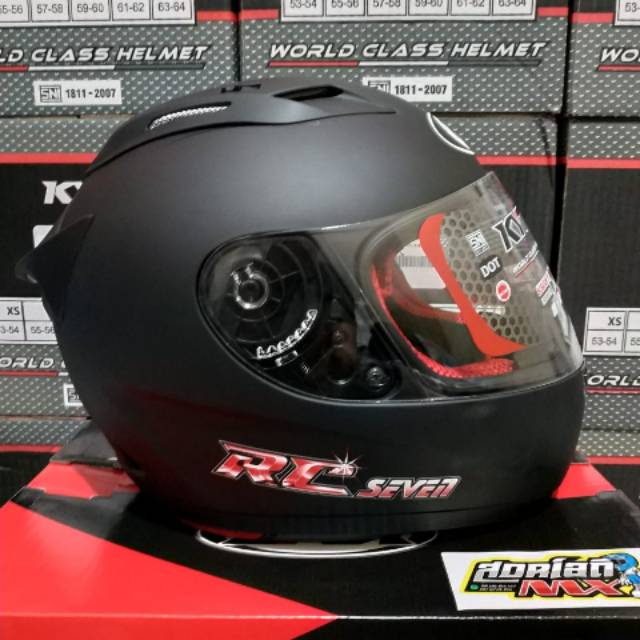HELM KYT RC SEVEN BLACK MATT HELM KYT RCSEVEN BLACK DOFF KYT RC7 HITAM DOFF KYT RC 7 ORIGINAL SNI