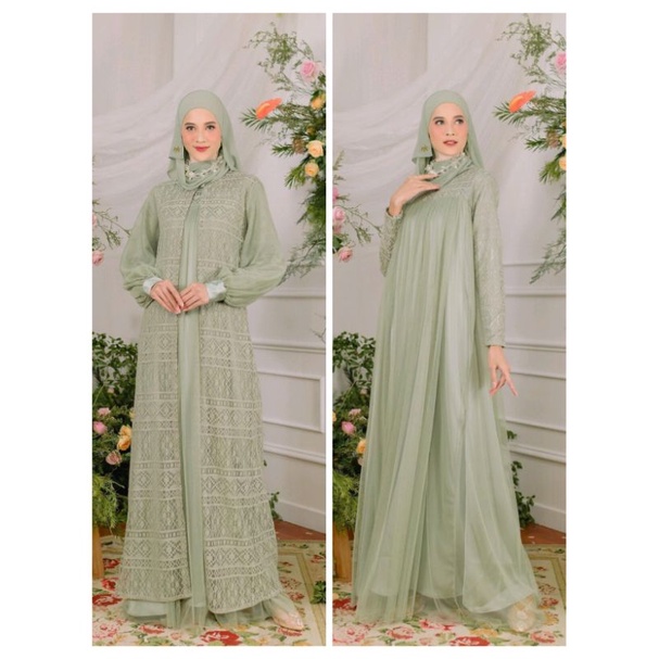 Aurelia Dress Sage Green L PB 136 by Ainayya id