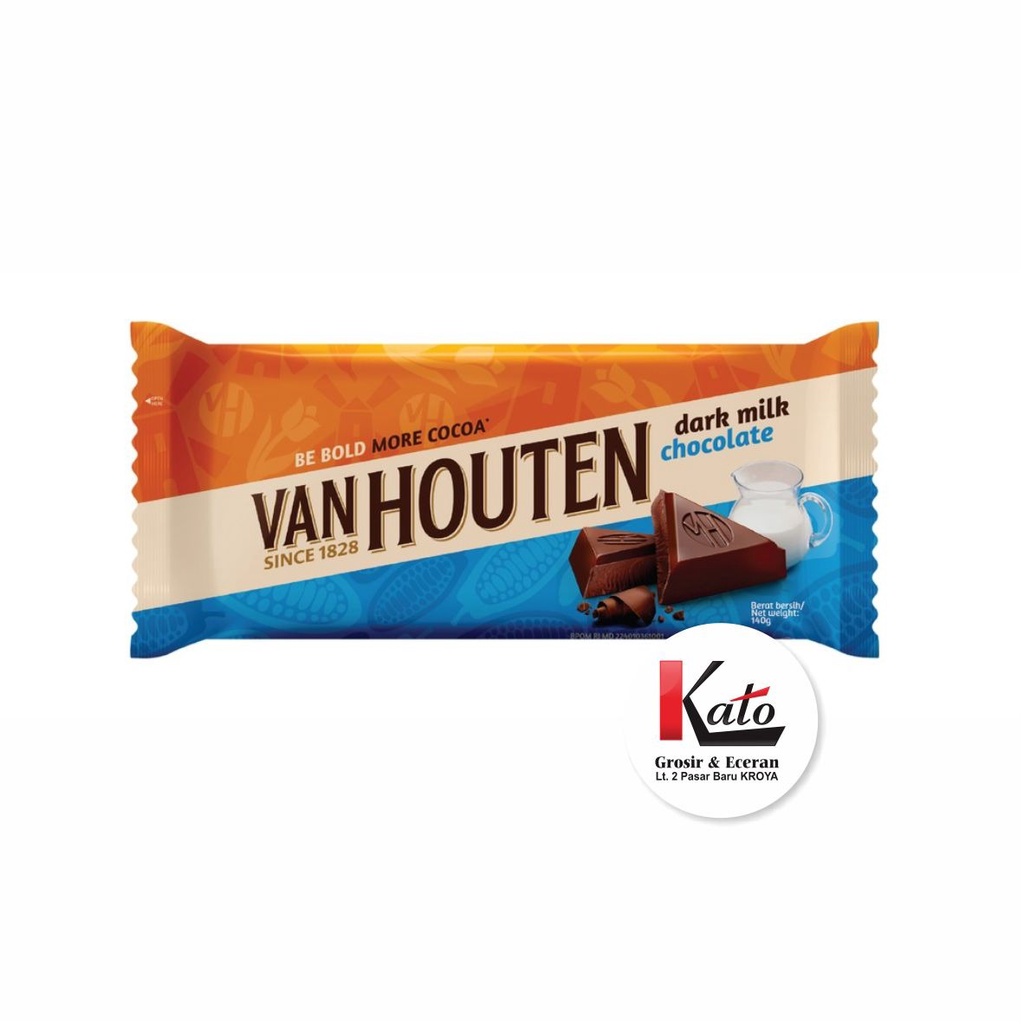 

Van Houten Dark Milk Chocolate 140gr Coklat Van Houten