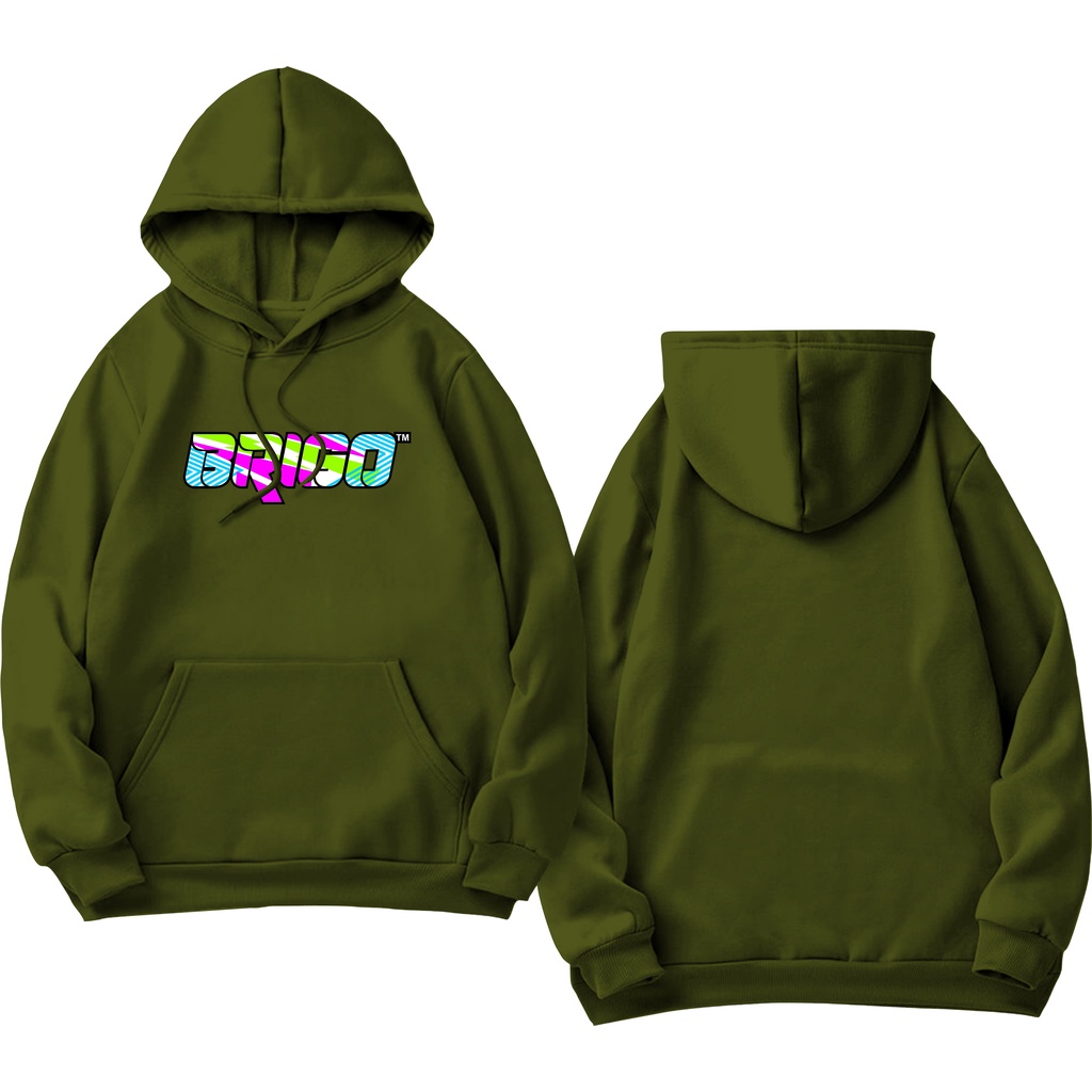 Sweater Hoodie BRIGO Sablon DTF Fleece Cotton || BRIGO Jumper Hoodie LIVING COLOR M-XXL (Pria &amp; Wanita) Free stiker&amp;Gantungan Kunci