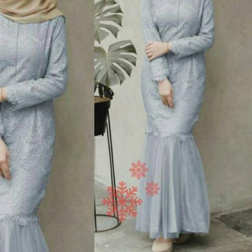 ➸ Gaun Brokat Gamis brukat dress pesta duyung ➽