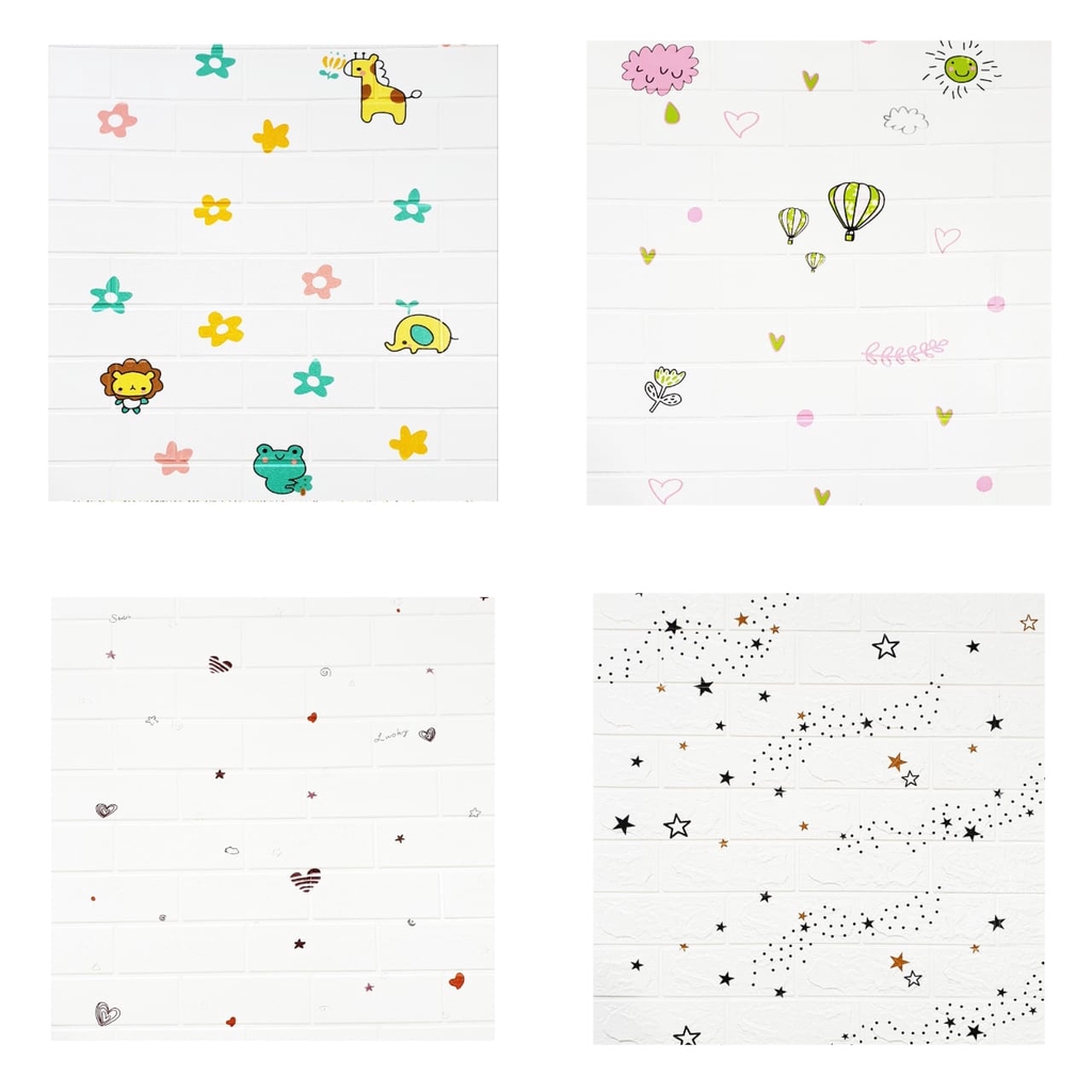 MMTOYS CM-H16/H17 Wallpaper Dinding Kamar Stiker Dekorasi Kamar Dapur Wall Sticker 3D Foam Murah-6