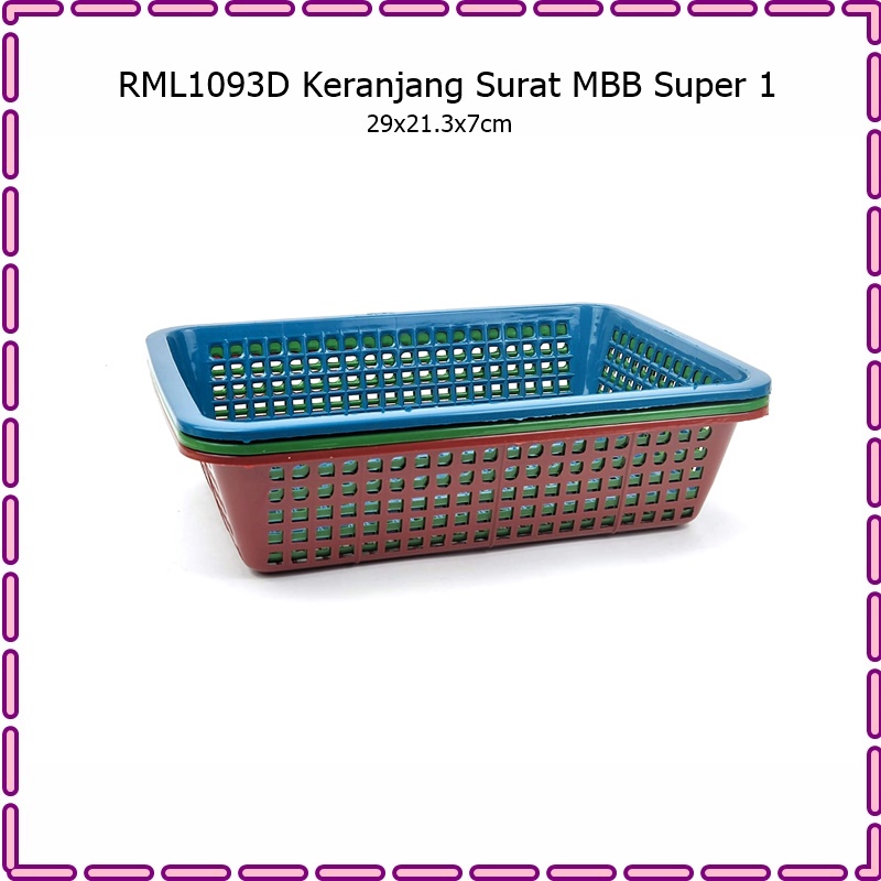 RML1093D Keranjang Surat/Keranjang Penyimpanan MBB Super 1