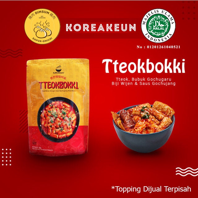 

SOLD OUT Topokki Halal (PROMO) Korean Food/Ramen Topokki/Topokki Instant - by Koreakeun - Makanan Korea