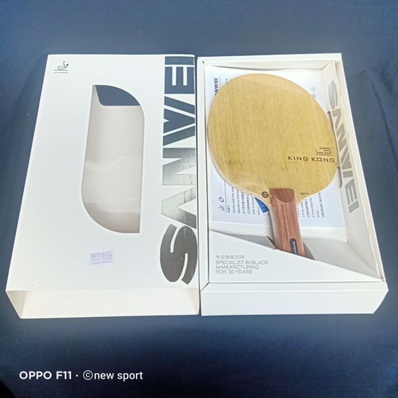 kayu bet tenis meja sanwei carbon original king kong