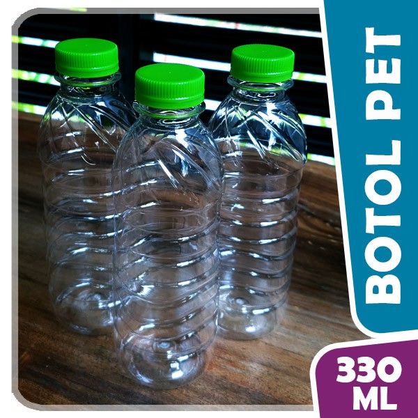 BOTOL PLASTIK 330 ml /  botol PET / botol minum plastik tebal bening terbaik