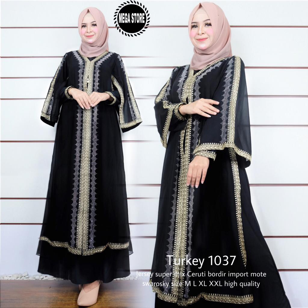 Gamis Turkey 1037 Best Seller Gamis Arabian Gamis Pesta Mewah