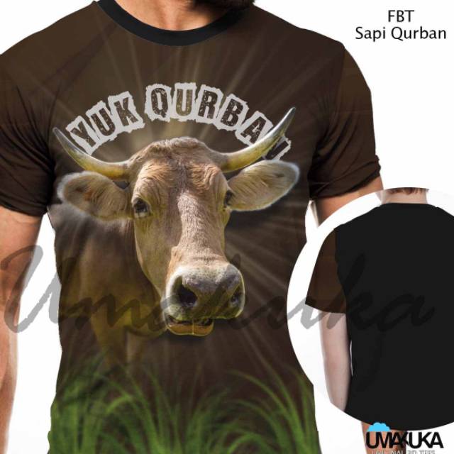 FBT Sapi Qurban Umakuka 3d full print Grosir kaos Distro Keren Murah Bandung