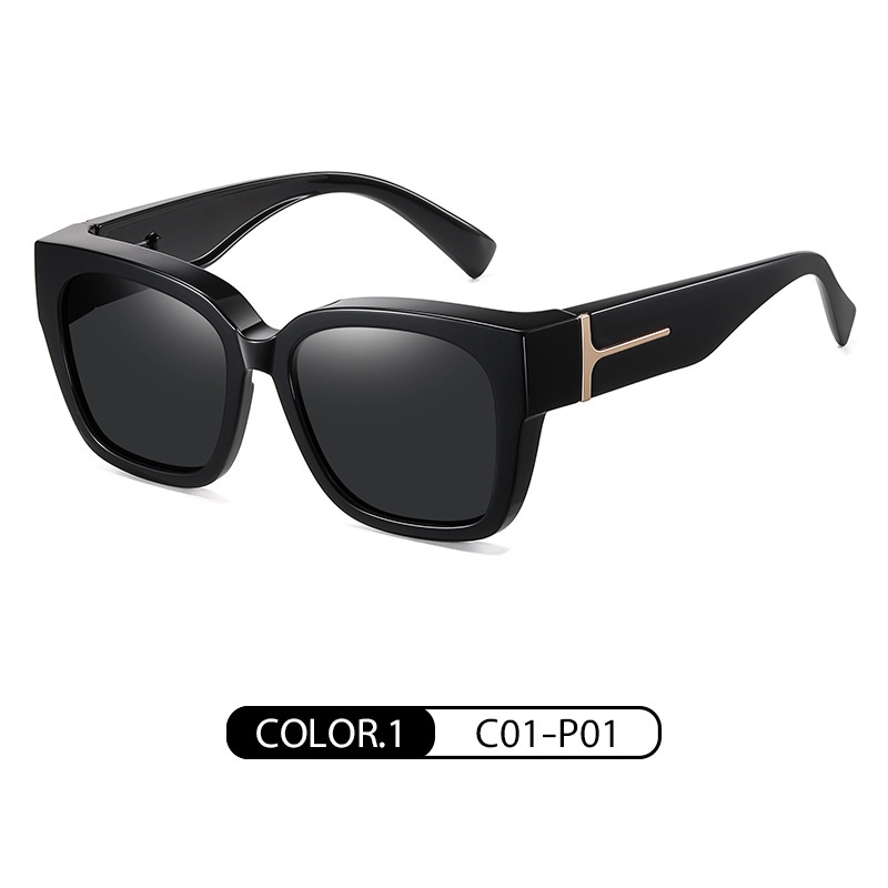 Set Kacamata Hitam Miopia Polarized Model Cermin TR90 Untuk Unisex