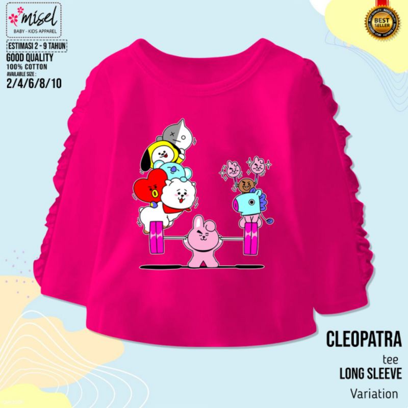 Kaos Anak perempuan lengan panjang Cleopatra 2-8 Tahun Original MISEL