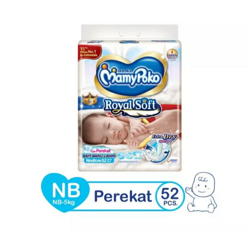 Mamypoko royal soft perekat Newborn 52