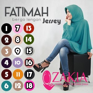Hijab/Jilbab Fatimah Bergo Lengan Jersey