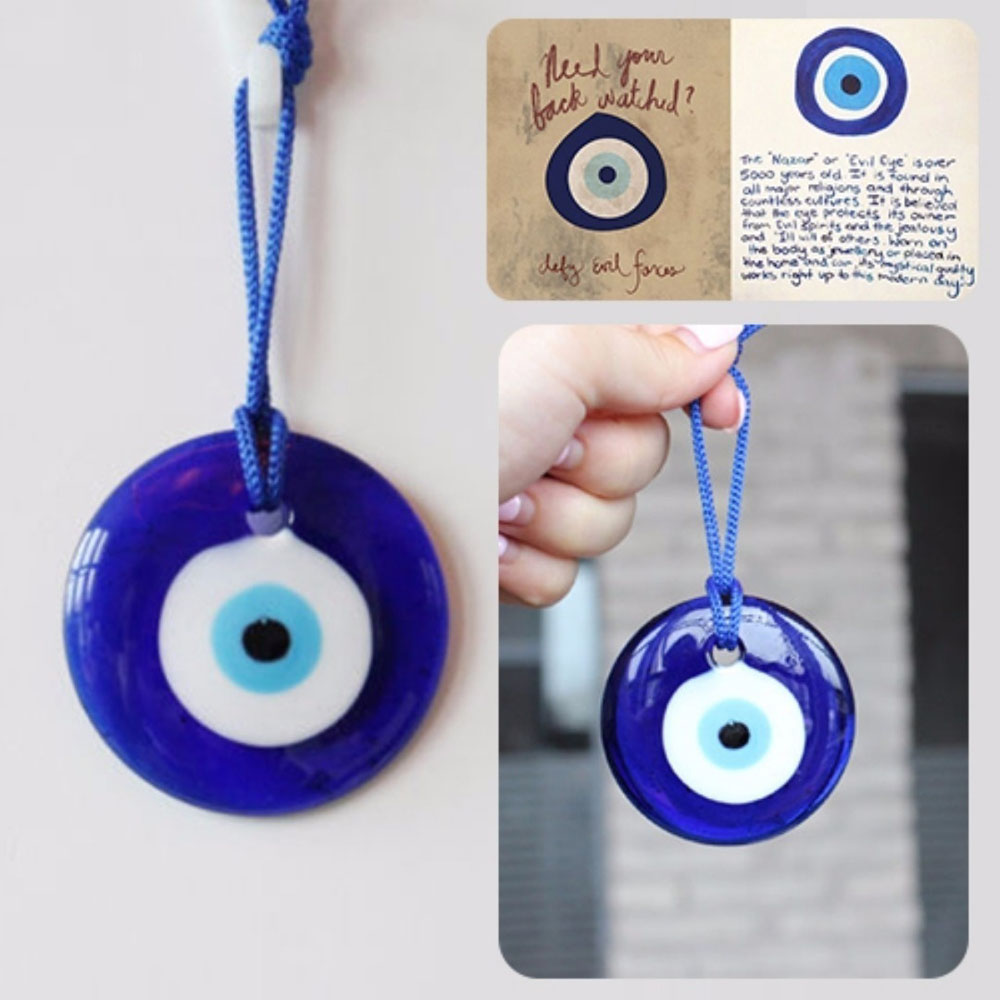 LANFY 1PC Lampwork Interior Decor Car Pendant Charms Office Charm Auto Accessories Kabbalah Evil Eye Auto Decor