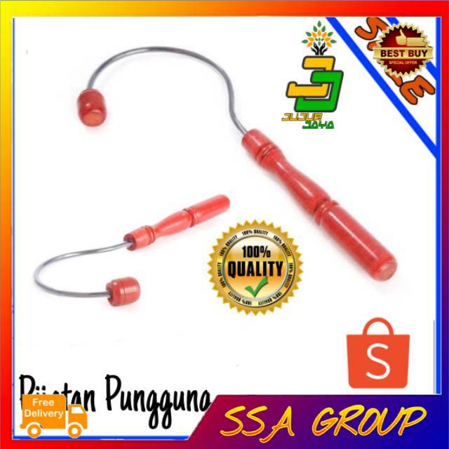 Alat Pijat/Pijatan Punggung Kayu Refleksi Punggung Pegangan Bergerigi