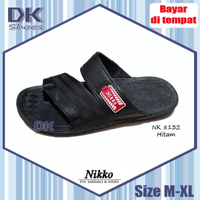 Nikko 8132 38-43 M-XL Sandal Pria Karet Sehari-hari / Sandal Santai / Sandal Bapak